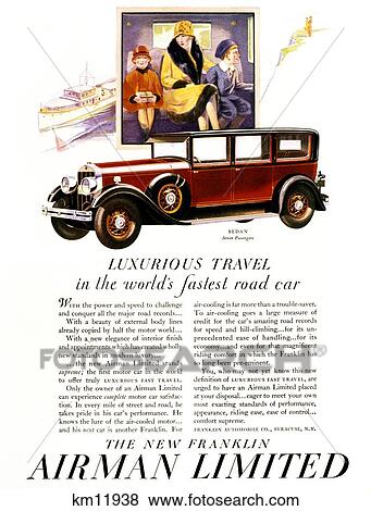 1920S Automobile Ad For Franklin Airman Limited View Large Photo Image Stock Photo - 1920S Automobile Ad For Franklin Airman Limited . Fotosearch