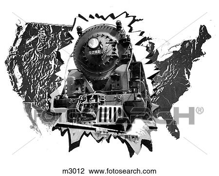 1930S 1940S 1950S Montage United State Map And Railroad Steam Engine View Large Photo Image Stock Image - 1930S 1940S 1950S Montage United State Map And Railroad Steam Engine. Fotosearch