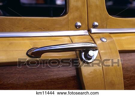1940S 1950S 1960S Door Handle Detail On Wood Paneled Station Wagon A Classic Woody View Large Photo Image Picture - 1940S 1950S 1960S Door Handle Detail On Wood Paneled Station Wagon A Classic Woody . Fotosearch