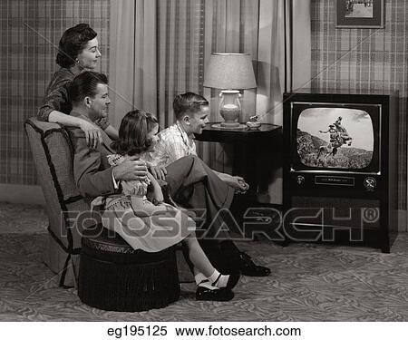 1950S Family Watching Television View Large Photo Image Stock Photography - 1950S Family Watching Television. Fotosearch