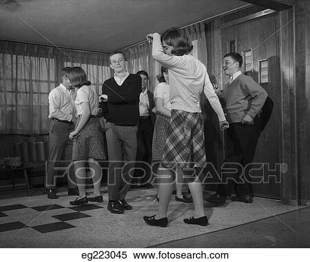 1960S Group Of Young Teenagers Dancing Inside View Large Photo Image Stock Photography - 1960S Group Of Young Teenagers Dancing Inside. Fotosearch