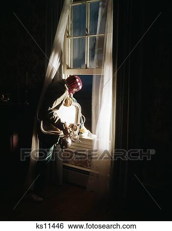 1960S Robber Stealing Silver Tea Service Wearing Ski Mask Going Out Window View Large Photo Image Stock Photograph - 1960S Robber Stealing Silver Tea Service Wearing Ski Mask Going Out Window. Fotosearch