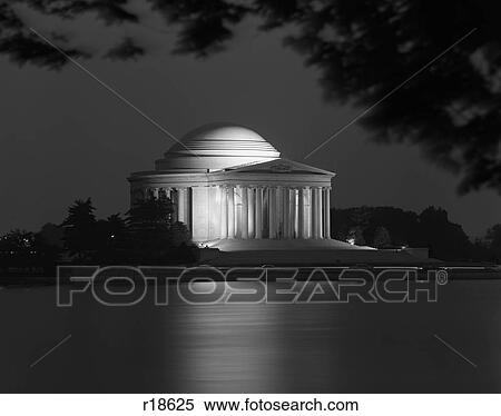 1960S Washington Dc Jefferson Memorial At Night View Large Photo Image Stock Photography - 1960S Washington Dc Jefferson Memorial At Night . Fotosearch