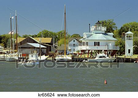 1980S Chesapeake Bay Maritime Museum St. Michaels Maryland Usa View Large Photo Image Picture - 1980S Chesapeake Bay Maritime Museum St. Michaels Maryland Usa. Fotosearch