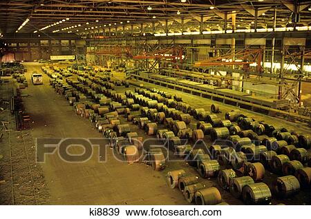 1980S Rolled Steel Factory View Large Photo Image Stock Photo - 1980S Rolled Steel Factory . Fotosearch