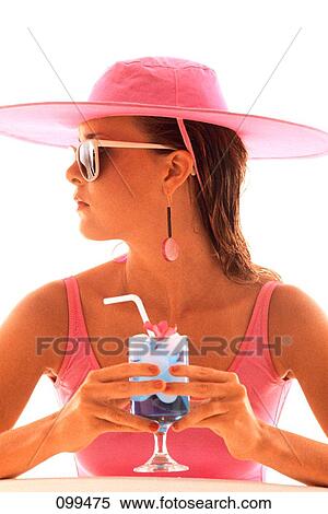 1980S Young Woman In Bathing Suit Having A Drink View Large Photo Image Stock Photography - 1980S Young Woman In Bathing Suit Having A Drink. Fotosearch