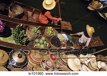 1990S Floating Market Bangkok Thailand View Large Photo Image Stock Image - 1990S Floating Market Bangkok Thailand . Fotosearch