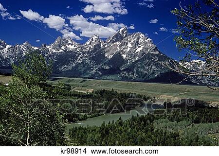 1990S Grand Teton National Park Wyoming Usa View Large Photo Image Picture - 1990S Grand Teton National Park Wyoming Usa. Fotosearch