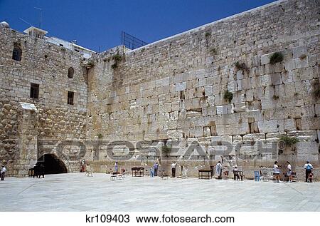 1990S The Wailing Wall In Jerusalem Israel View Large Photo Image Stock Image - 1990S The Wailing Wall In Jerusalem Israel . Fotosearch