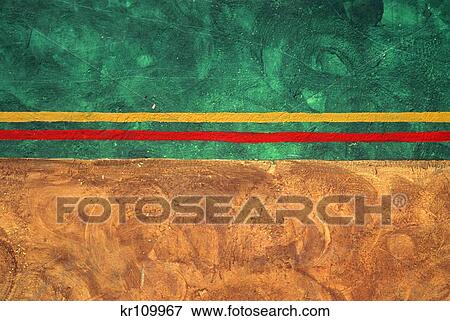 Stock Photo - 1990S Tlaxcala Mexico Detail Of Painted Wall . Fotosearch