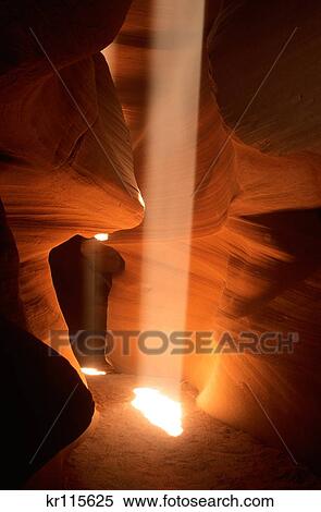 Antelope Slot Canyon Shaft Of Light Page Az Usa View Large Photo Image Stock Photography - Antelope Slot Canyon Shaft Of Light Page Az Usa. Fotosearch