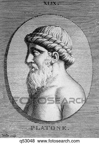 Stock Photo - Engraving Bust Of Plato Ancient Greek Philosopher 360Bc. Fotosearch