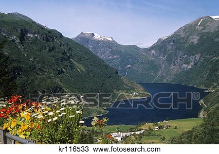 Stock Image - Geiranger Fjord Norway. Fotosearch