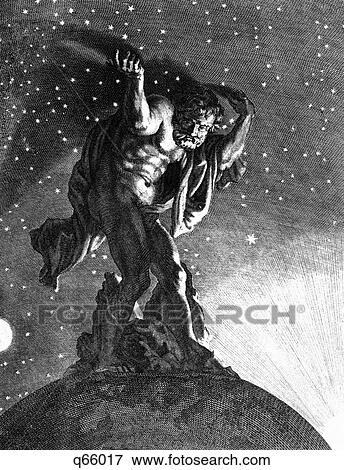 Greek Mythology Atlas Supporting Heavens On His Shoulders View Large Photo Image Stock Photo - Greek Mythology Atlas Supporting Heavens On His Shoulders . Fotosearch
