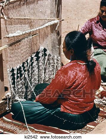 Navajo Indian Woman Weaving Rug Monument Valley Utah View Large Photo Image Stock Image - Navajo Indian Woman Weaving Rug Monument Valley Utah. Fotosearch