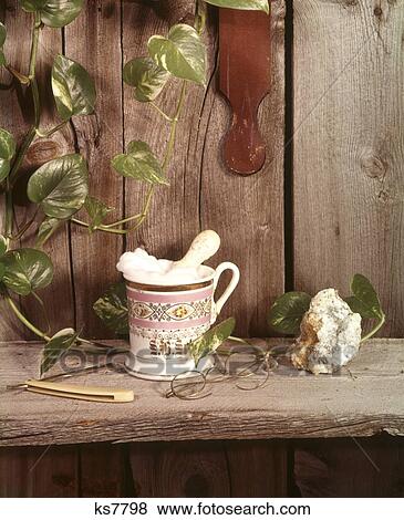 Nostalgia Still Life Turn Century Shave Shaving Mug Cup Soap Straight Razor Wood Wooden Shelf Ivy Grooming Masculine View Large Photo Image Stock Photo - Nostalgia Still Life Turn Century Shave Shaving Mug Cup Soap Straight Razor Wood Wooden Shelf Ivy Grooming Masculine . Fotosearch