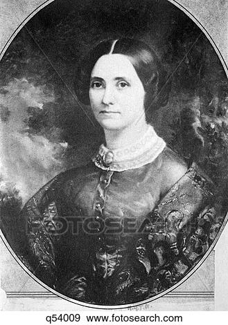 Stock Photo - 1800S 1840S 1844 Portrait Clara Barton At Age 23 Organizer Of The American Red Cross Civil War Nurse Humanitarian And Teacher. Fotosearch