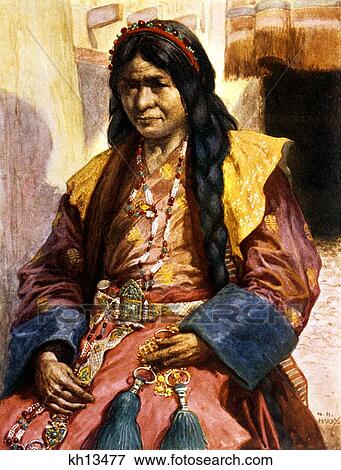 1900S 1902 Illustration Woman In Tibet Lhasa Colorful Clothes Jewelry Women Of World Series By Norman H. Hardy View Large Photo Image Stock Photo - 1900S 1902 Illustration Woman In Tibet Lhasa Colorful Clothes Jewelry Women Of World Series By Norman H. Hardy . Fotosearch