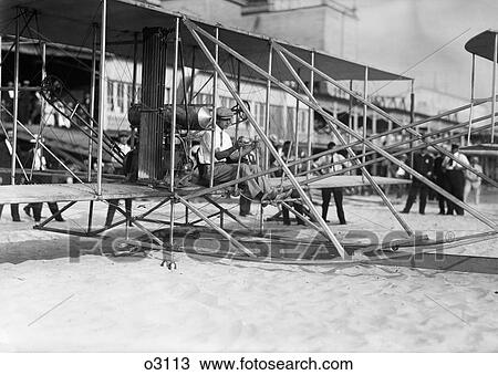 1900S Pilot Walter Brookins Sitting In Wright Brothers Airplane July 10 1910 View Large Photo Image Stock Image - 1900S Pilot Walter Brookins Sitting In Wright Brothers Airplane July 10 1910. Fotosearch