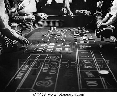Stock Photo - 1960S Four Anonymous Unidentified People Gambling Casino Craps. Fotosearch