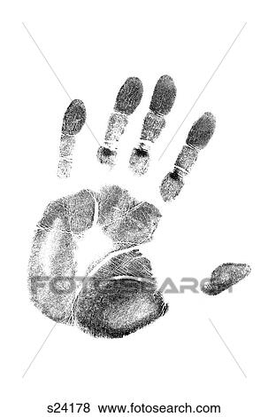 1980S Left Hand Palm Print On White Paper View Large Photo Image Stock Photo - 1980S Left Hand Palm Print On White Paper. Fotosearch