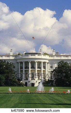 Stock Image - 1980S The White House Washington Dc Usa. Fotosearch