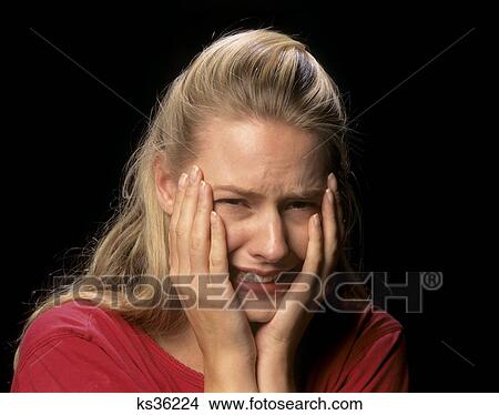 Picture - 1990S Emotionally Distressed Woman . Fotosearch