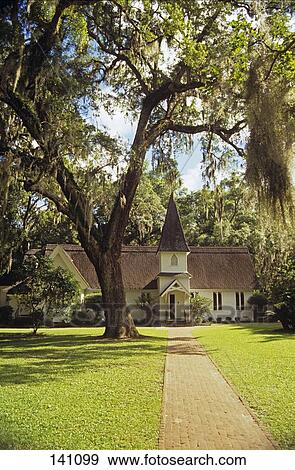 Christ Church 1889 Frederica St. Simons Georgia Usa View Large Photo Image Stock Photo - Christ Church 1889 Frederica St. Simons Georgia Usa. Fotosearch