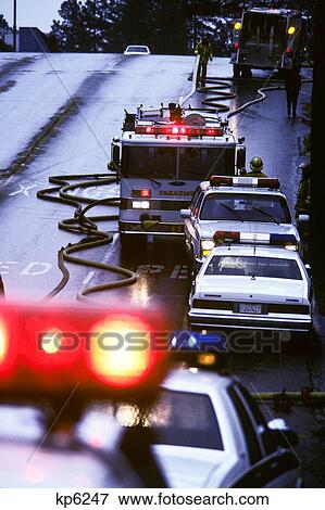 Emergency Vehicles California View Large Photo Image Stock Photo - Emergency Vehicles California . Fotosearch