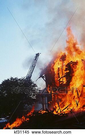 House Fully Engulfed In Flames Fire View Large Photo Image Stock Photography - House Fully Engulfed In Flames Fire. Fotosearch