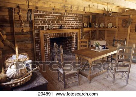 Inside Of House In Historic Colonial Farm Site Yorktown Va Usa View Large Photo Image Stock Image - Inside Of House In Historic Colonial Farm Site Yorktown Va Usa . Fotosearch