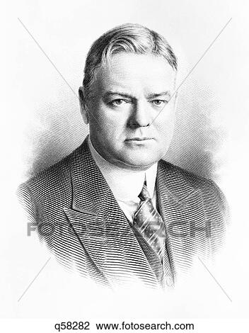 Portrait Herbert C. Hoover 1874-1964 31St American President 192-1928 Republican During Depression And Stock Market Crash 1929 View Large Photo Image Stock Image - Portrait Herbert C. Hoover 1874-1964 31St American President 192-1928 Republican During Depression And Stock Market Crash 1929. Fotosearch