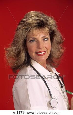 Portrait Of Nurse With Stethoscope View Large Photo Image Stock Photo - Portrait Of Nurse With Stethoscope . Fotosearch