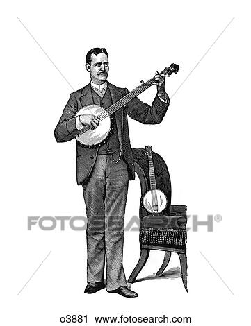 1890S Man Standing Playing Five String Banjo View Large Photo Image Stock Image - 1890S Man Standing Playing Five String Banjo. Fotosearch