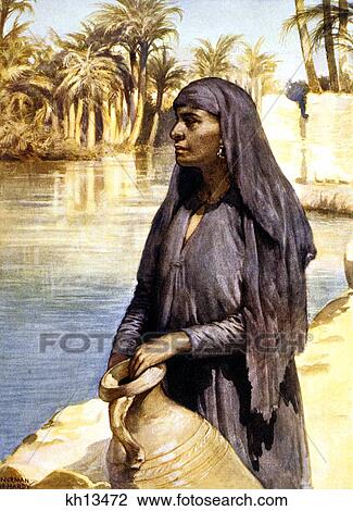 1900S 1902 Illustration Egyptian Woman With Water Jug By Nile Women Of The World Series By Norman H. Hardy View Large Photo Image Stock Image - 1900S 1902 Illustration Egyptian Woman With Water Jug By Nile Women Of The World Series By Norman H. Hardy. Fotosearch