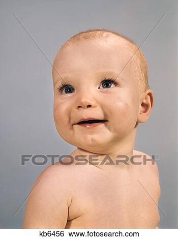 1960S Happy Smiling Baby Portrait View Large Photo Image Stock Photograph - 1960S Happy Smiling Baby Portrait. Fotosearch
