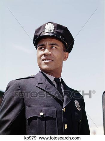 1960S Portrait African American Police Officer Policeman View Large Photo Image Stock Photo - 1960S Portrait African American Police Officer Policeman . Fotosearch