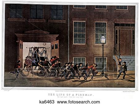 Life Of A Fireman The Night Alarm Start Her Lively Boys currier & ives ™ ™ - 1854 View Large Photo Image Stock Image - Life Of A Fireman The Night Alarm Start Her Lively Boys currier & ives ™ ™ - 1854. Fotosearch