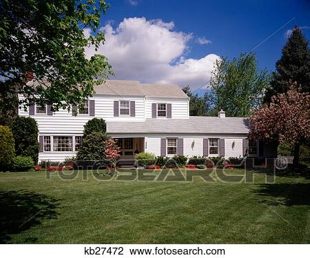 Two Story House In New Jersey Usa View Large Photo Image Stock Image - Two Story House In New Jersey Usa. Fotosearch