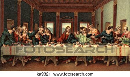 Stock Image - 0030S The Last Supper After Leonardo Da Vinci By Giampietrino Circa 1520 . Fotosearch