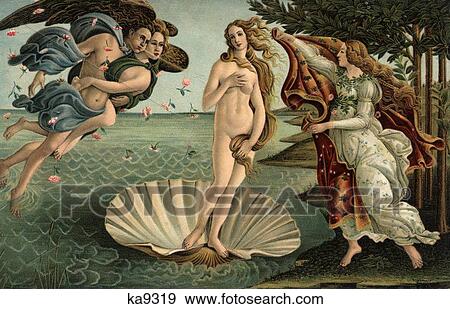 1400S 1486 Painting Sandro Botticelli The Birth Of Venus Florence Italy In The Uffizi Gallery View Large Photo Image Stock Photo - 1400S 1486 Painting Sandro Botticelli The Birth Of Venus Florence Italy In The Uffizi Gallery . Fotosearch
