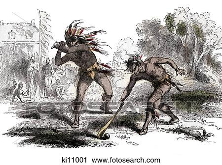 1600S Native American Indians Playing Lacrosse View Large Photo Image Stock Image - 1600S Native American Indians Playing Lacrosse . Fotosearch