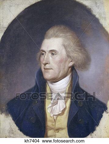 1791 肖像画 トーマス ジェファーソン によって チャールズ Willson Peale アメリカの大統領 元金 著者 独立 の 宣言 ピクチャー Kh7404 Fotosearch