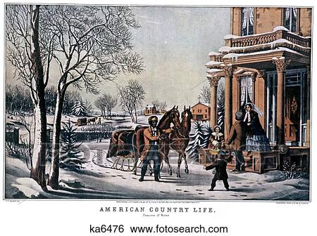 1850S American Country Life - Pleasures Of Winter - currier & ives ™ ™ Lithograph - 1855 View Large Photo Image Stock Photograph - 1850S American Country Life - Pleasures Of Winter - currier & ives ™ ™ Lithograph - 1855. Fotosearch