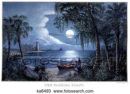 1850S The Florida Coast - currier & ives ™ ™ Lithograph - 1855 View Large Photo Image Stock Image - 1850S The Florida Coast - currier & ives ™ ™ Lithograph - 1855. Fotosearch