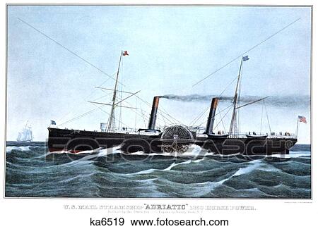 1850S Us Mail Steamship Adriatic 1350 Hp -currier & ives ™ ™ Lithograph - 1858 View Large Photo Image Stock Photo - 1850S Us Mail Steamship Adriatic 1350 Hp -currier & ives ™ ™ Lithograph - 1858. Fotosearch