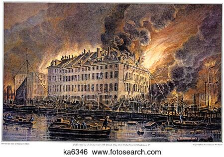 1870S Great Fire At Boston By H. J. Bufford - City On Fire - currier & ives ™ ™ Lithograph - 1872 View Large Photo Image Stock Photograph - 1870S Great Fire At Boston By H. J. Bufford - City On Fire - currier & ives ™ ™ Lithograph - 1872. Fotosearch