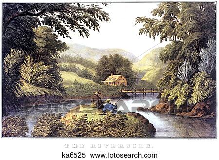 1870S The Riverside - Painting By F F Palmer - currier & ives ™ ™ Lithograph - 1870 View Large Photo Image Stock Photography - 1870S The Riverside - Painting By F F Palmer - currier & ives ™ ™ Lithograph - 1870. Fotosearch