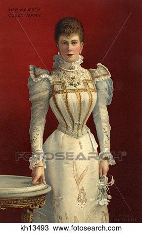 1890S Portrait Of Her Majesty Queen Mary Consort Of King George V Of England Looking At Camera View Large Photo Image Stock Image - 1890S Portrait Of Her Majesty Queen Mary Consort Of King George V Of England Looking At Camera. Fotosearch