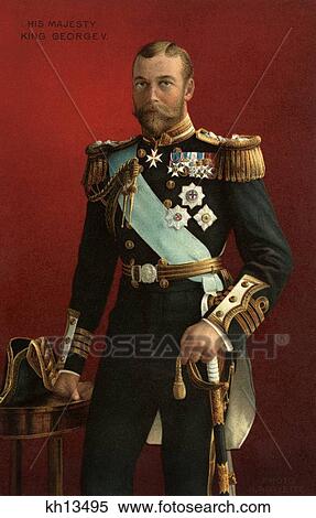 1890S Portrait Of King George V Of England And The United Kingdom Looking At Camera Married To Queen Mary View Large Photo Image Stock Photography - 1890S Portrait Of King George V Of England And The United Kingdom Looking At Camera Married To Queen Mary. Fotosearch